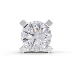 14K Gold-Screw 0.35 Carat Round Shape 4 Prong Solitaire Diamond Nose Pin