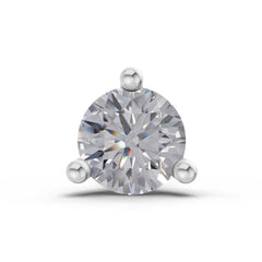 14K Yellow Gold 0.07 Carat Diamond Round Shape 3 Prong Solitaire Nose Pin