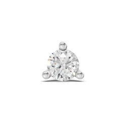 14K Yellow Gold 0.09 Carat Diamond Round Shape Diamond Nose Pin