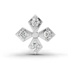 14K Yellow Gold-Screw 0.04 Carat Diamond Round Shape Celeste Bloom Nose Pin