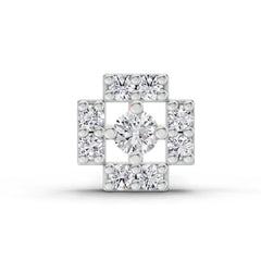 14K Yellow Gold-Screw 0.04 Carat Diamond Round Shape Nose Pin