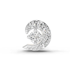 14K Yellow Gold-Screw 0.03 Carat Diamond Cluster Round Shape Nose Pin