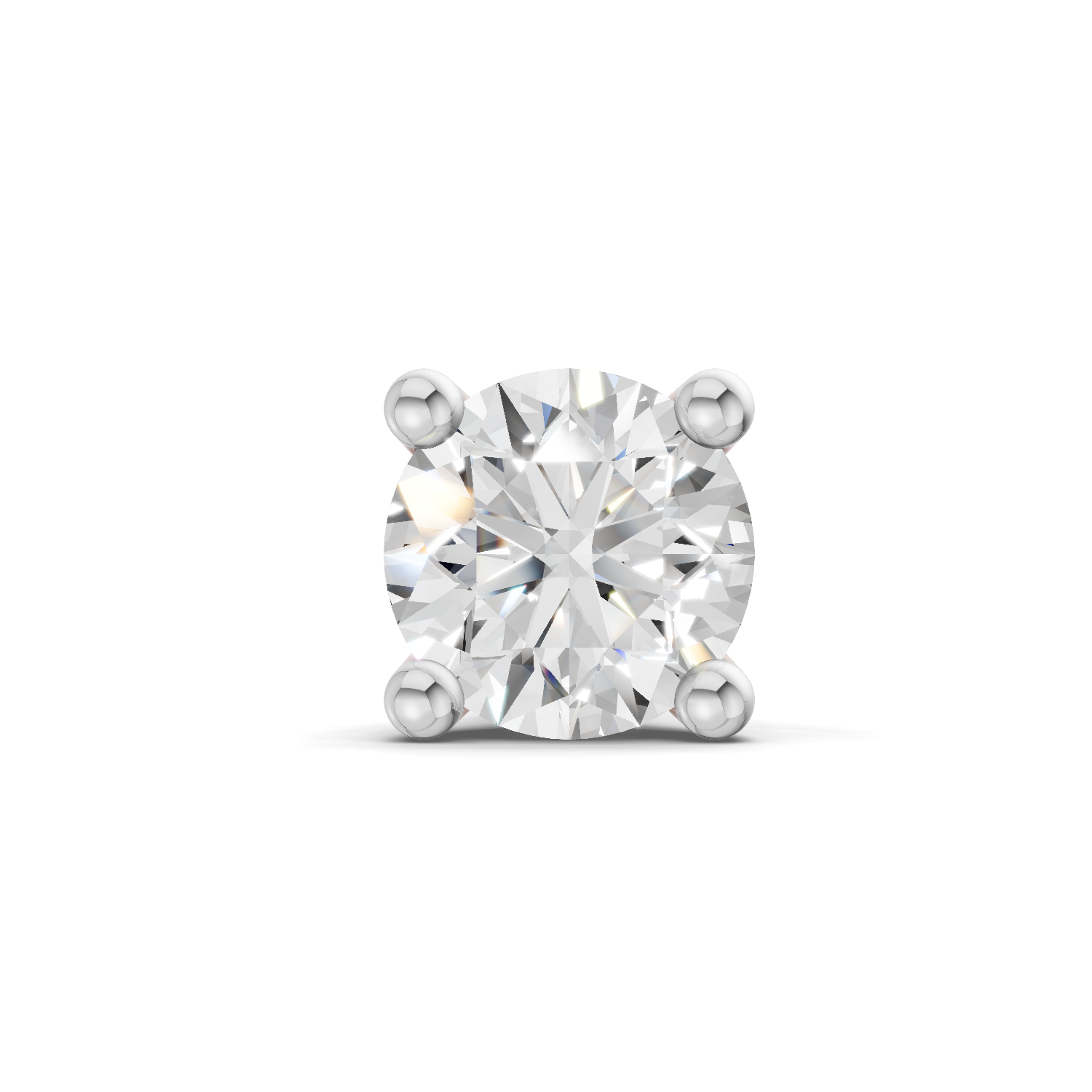 0.07 Carat Solitaire Diamond Nose Pin | 14K White Gold-Screw