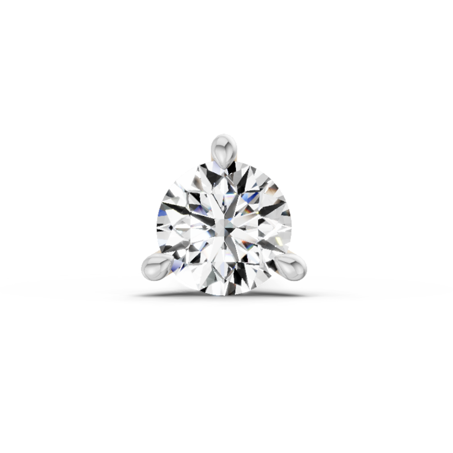 14K Gold0.50 Ct Solitaire Round Shape Diamond Nose Pin