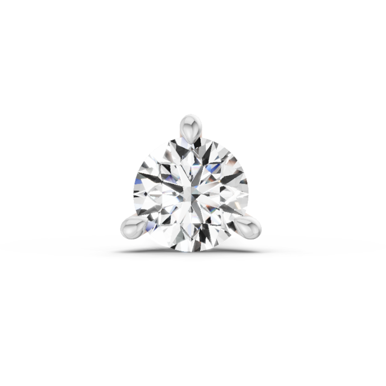 14K Gold0.50 Ct Solitaire Round Shape Diamond Nose Pin