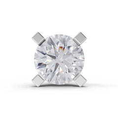 14K Gold-Screw 0.10 Carat Diamond Round Shape Solitaire Nose Pin