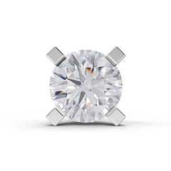 14K Gold-Screw 0.21 Carat Diamond Round Shape 4 Prong Solitaire Nose Pin.