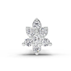 14K Yellow Gold-Screw 0.03 Carat Diamond Round Shape Gracia Nose Pin