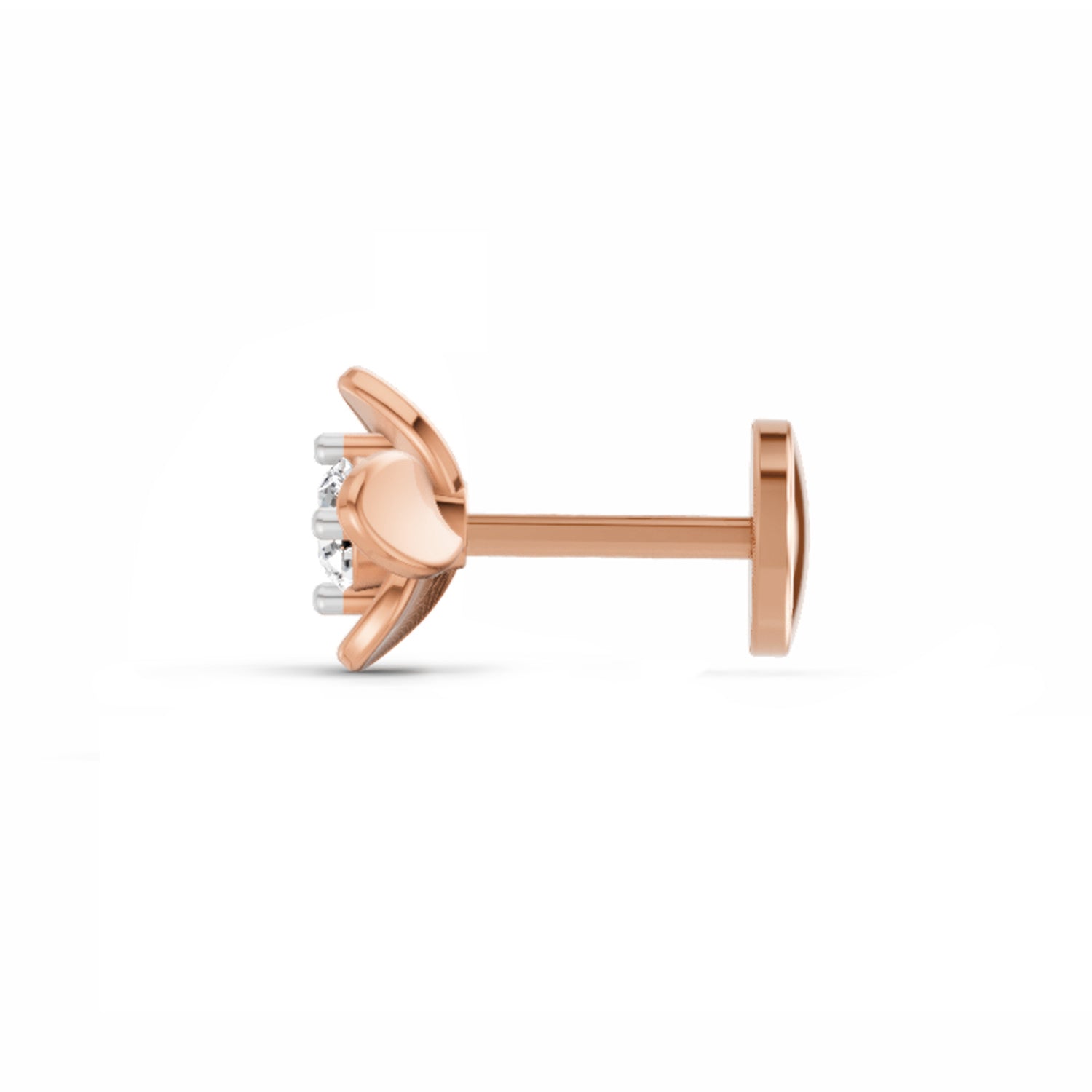 14K Gold 0.13 Ct Diamond Solitaire Nose pin