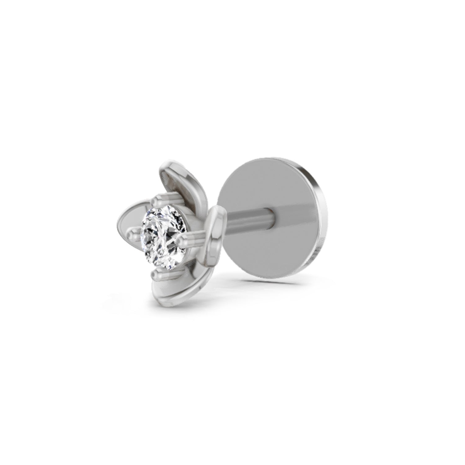 14K Gold 0.13 Ct Diamond Solitaire Nose pin