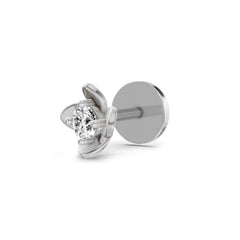 14K Gold 0.13 Ct Diamond Solitaire Nose pin