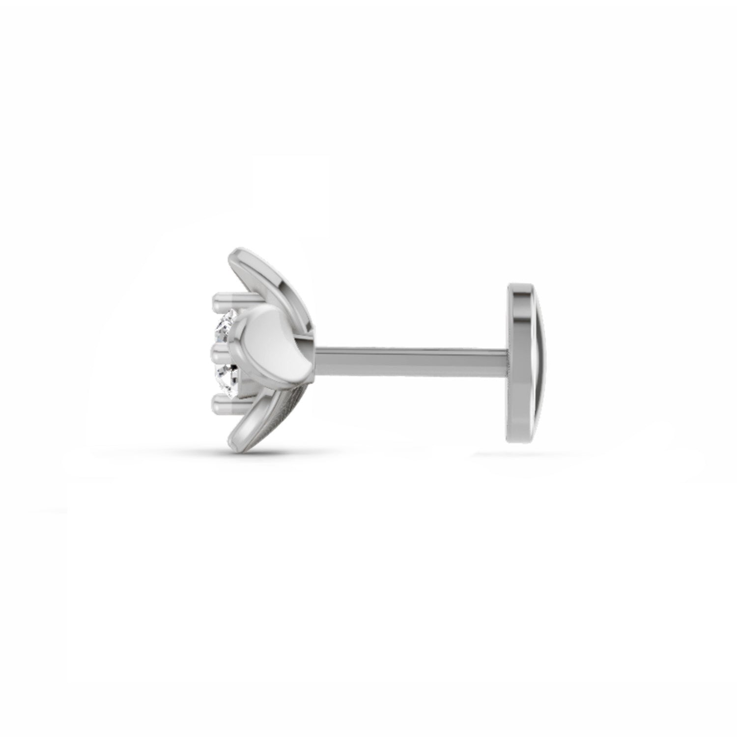 14K Gold 0.13 Ct Diamond Solitaire Nose pin
