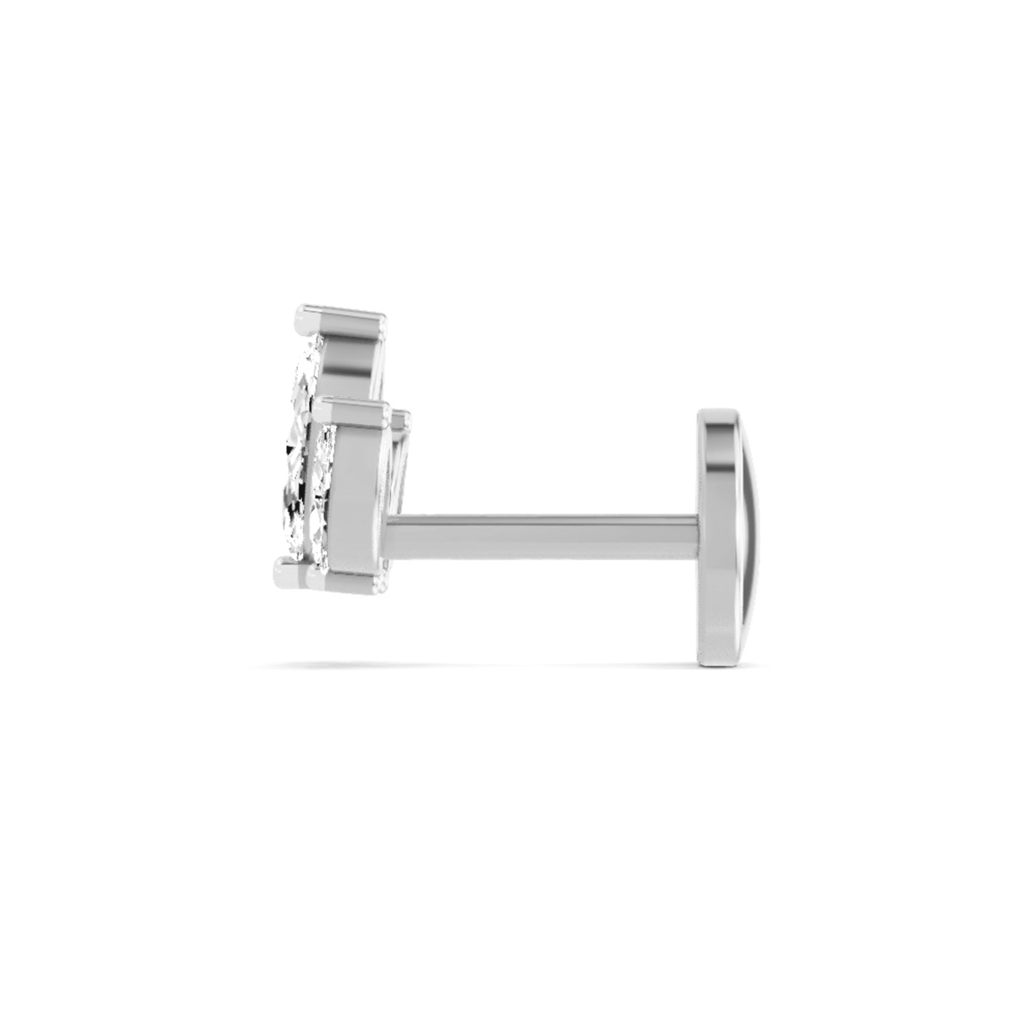 14K Gold 0.26 Ct Diamond Floral Nose pin