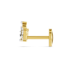 14K Gold 0.26 Ct Diamond Floral Nose pin