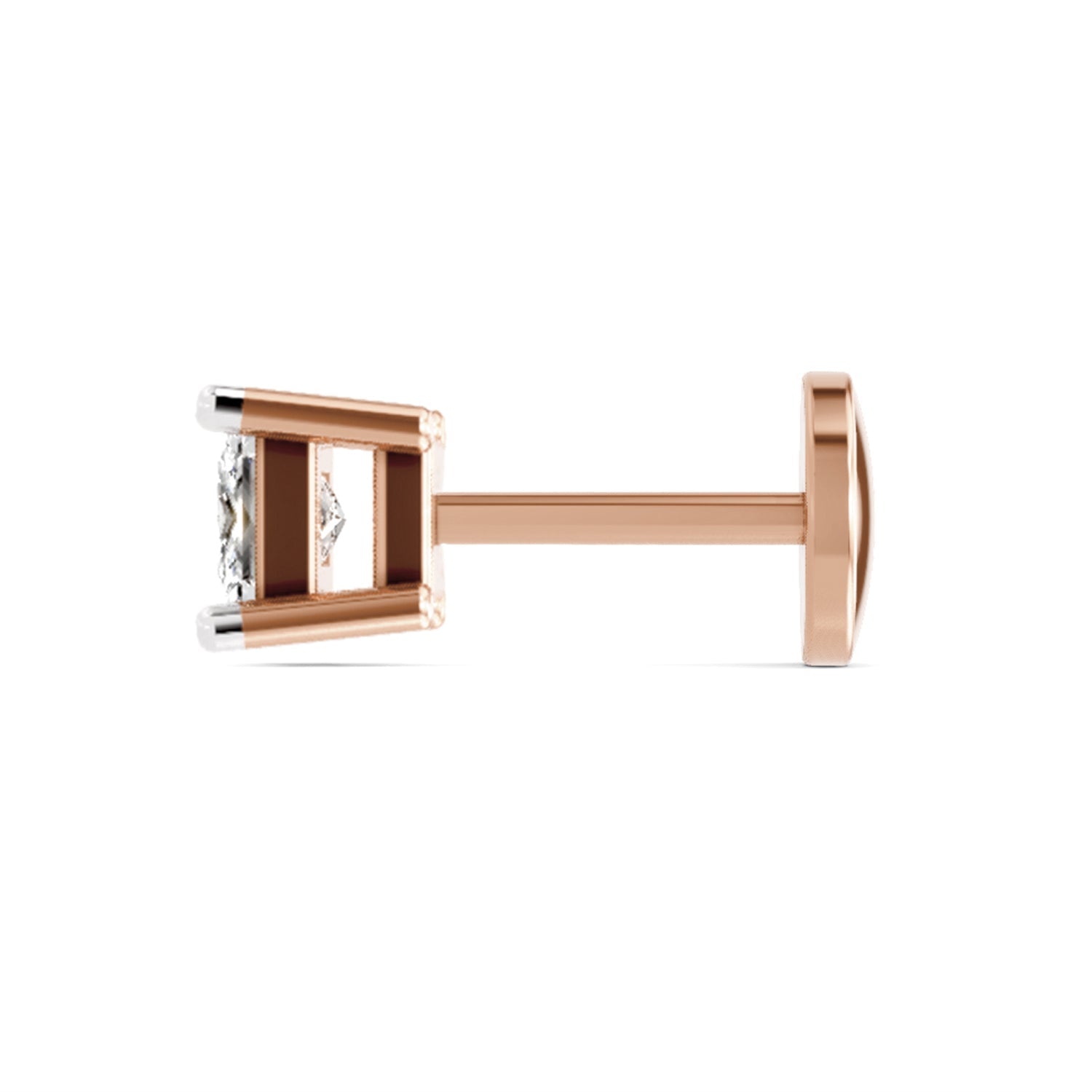14K Gold 0.09 Ct Diamond Solitaire Nose pin