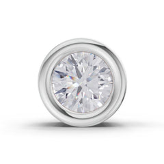 14K Yellow Gold-Screw 0.20 Carat Diamond Round Shape Bezel Solitaire Nose Pin
