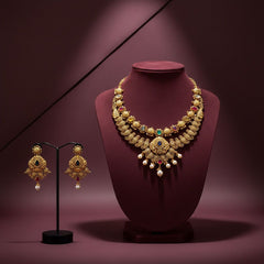 Ridhi Gemstone  Necklace Set